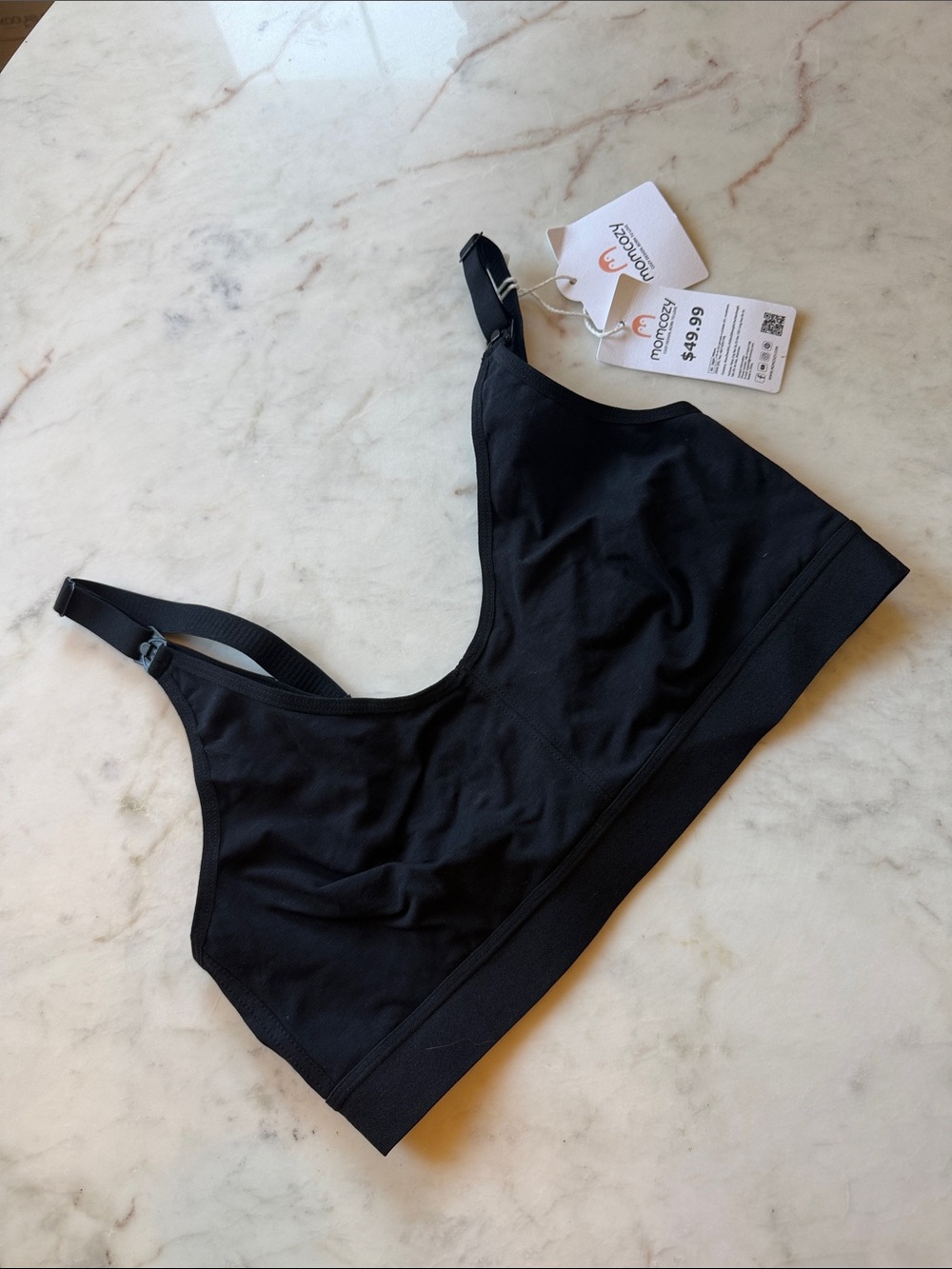 Momcozy Black Nursing Sleep Bra - Comfortable Support